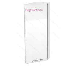 Торцевой шкаф кухонный верхний подвесной 300 Ксения (белый)