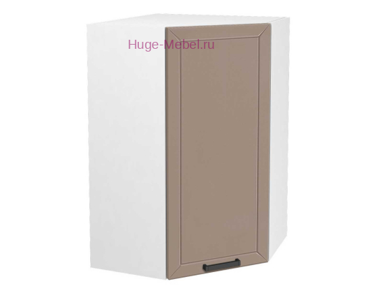 Угловой кухонный шкаф верхний высокий 600 Альфа (латте)
