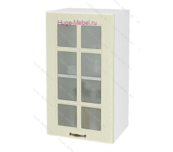 Кухонный шкаф верхний со стеклом 450 Мария (крем)