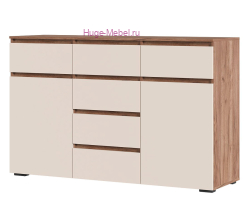 Комод 6 ящиков "Хелен КМ 05" кашемир/крафт табачный