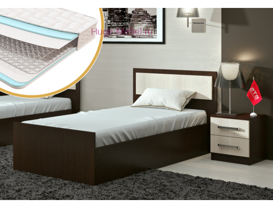 Кровать с матрасом Фиеста 90х200