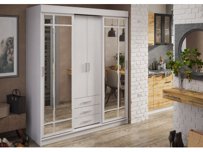 Белый шкаф-купе "Андрей 1 анкор"