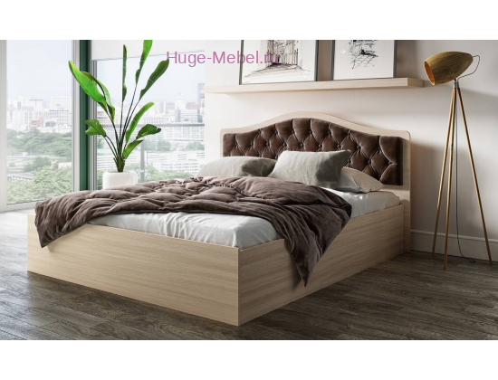 Двуспальная кровать "Дели шоколад" с ламелями