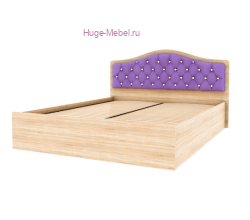 Двуспальная кровать "Дели сирень" с ламелями