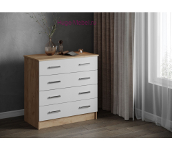 Комод "Катрин 3 белый/крафт"