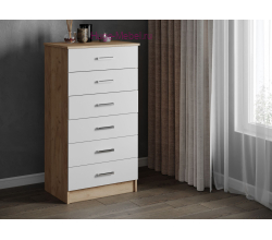 Комод "Катрин 4 белый/крафт"