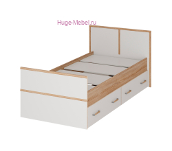 Односпальная кровать "Сакура 90х200" белая