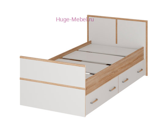 Односпальная кровать "Сакура 90х200" белая