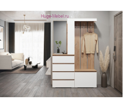 Прихожая "Хелен" крафт+белый