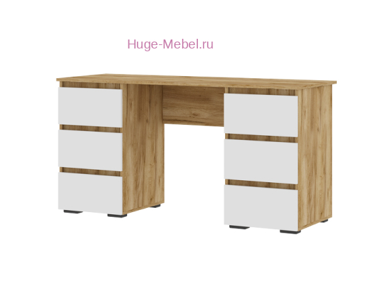 Письменный стол "Хелен ПС 02" белый+крафт