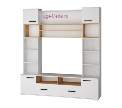 Стенка "Оскар-18 ОГЦС-1 белый +крафт"