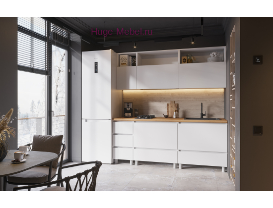 Готовая кухня "Хелен белая" 2 метра