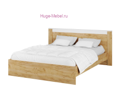 Двуспальная кровать "Адель" белый +крафт