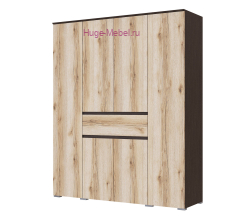 Шкаф 4-х створчатый "Плейона" венге
