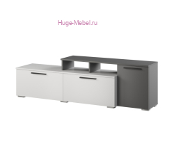 ТВ тумба малая "Альберо" графит+белый