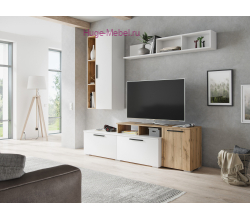 Мебель в гостиную "Альберо" крафт золотой+белый