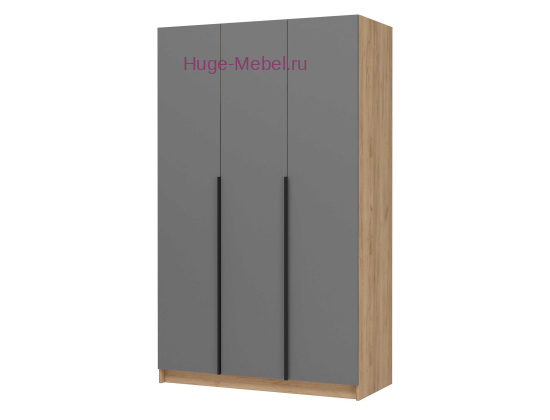 3-х створчатый шкаф "Лион ШК-02" графит