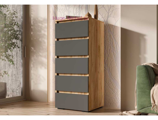 Комод "Хелен КМ 03" графит+крафт