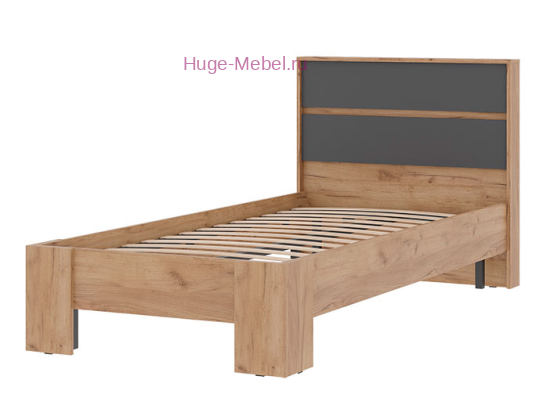 Кровать односпальная "Хелен КР 01" графит