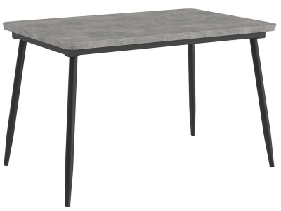 Стол 120х80 "Детройт" Ателье светлое ЛДСП (подстолье конус черное)