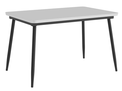 Стол 120х80 "Детройт" белый ЛДСП (подстолье конус черное)