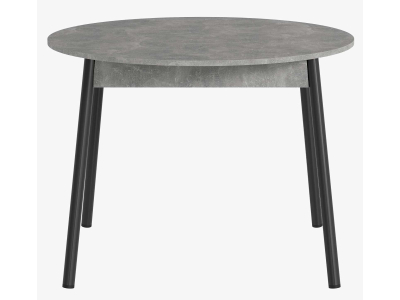 Стол 100х100 "Цент" Ателье светлое ЛДСП (подстолье конус черное)