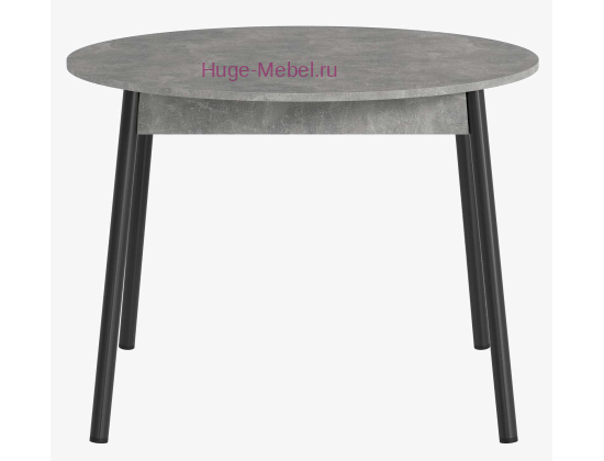 Стол 100х100 "Цент" Ателье светлое ЛДСП (подстолье конус черное)