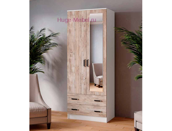 Шкаф с зеркалом "Лагуна-08" дуб юкон