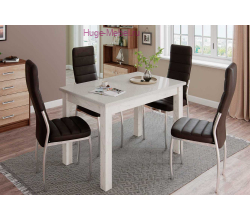 Стол обеденный "Бостон-1" крафт белый/белый гранит