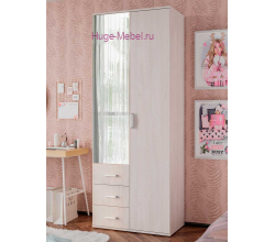 Шкаф 2-х створчатый "Белла" ясень белый