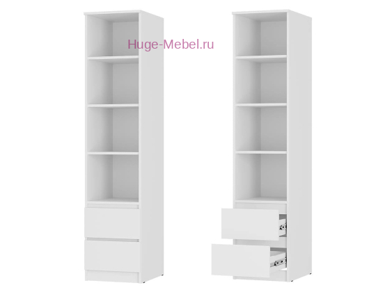 Пенал с открытыми полками "Симпл ПН-18" белый