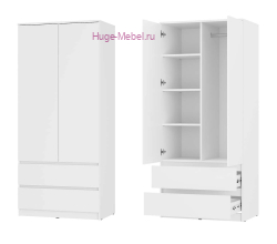 Шкаф 2-х створчатый "Симпл" белый