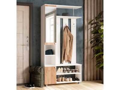 Прихожая "Эконом" белый/крафт