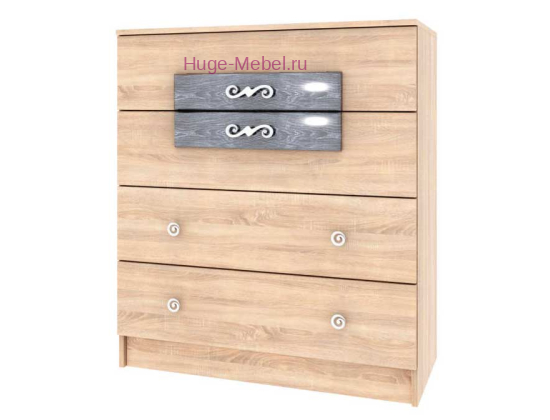 Комод "Мадлен" сонома/дуб шале серебро