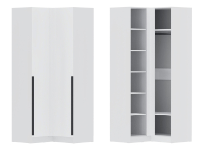 Угловой шкаф "Мадрид" белый (угол прямой) Угловой шкаф "Мадрид" белый (угол прямой)