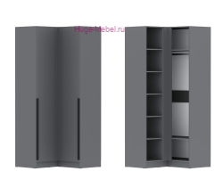 Угловой шкаф "Мадрид" графит (угол прямой)