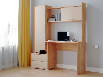 Стол компьютерный "Квартет-9 К" крафт золотой/кашемир