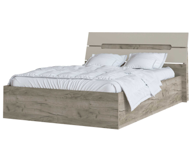 Кровать 140х200 "Гавана" кашемир/крафт серый с основанием ЛДСП Кровать 140х200 "Гавана" кашемир/крафт серый с основанием ЛДСП