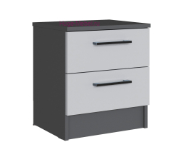 Прикроватная тумба "Вегас" графит +серый камень