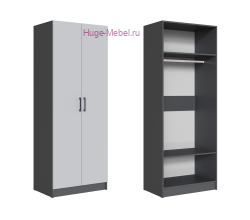 Шкаф платяной "Вегас 800" графит +серый камень