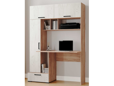 Стол компьютерный "Квартет-11" крафт белый/крафт табачный Стол компьютерный "Квартет-11" крафт белый/крафт табачный