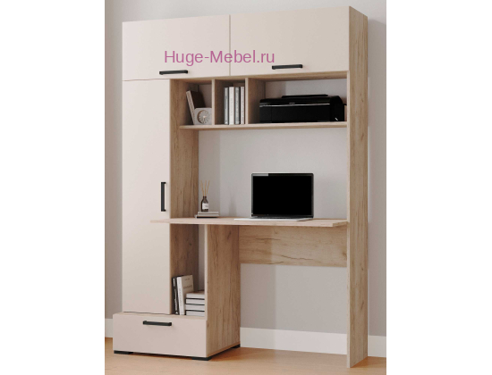 Стол компьютерный "Квартет-11" кашемир/крафт серый