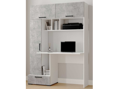 Стол компьютерный "Квартет-11" ателье светлое/белый Стол компьютерный "Квартет-11" ателье светлое/белый