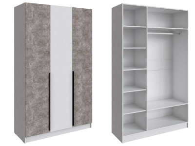 Шкаф "Мадрид" 1,4 м без зеркала ателье+белый Шкаф "Мадрид" 1,4 м без зеркала ателье+белый