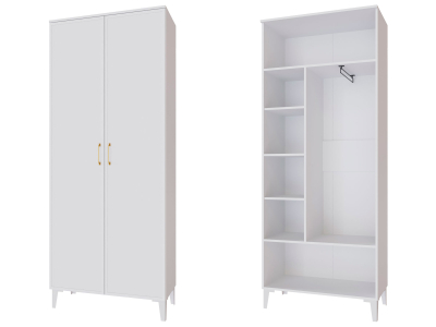 Шкаф 2-х створчатый "Толедо ТШ-30" белый Шкаф 2-х створчатый "Толедо ТШ-30" белый