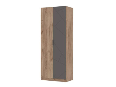 Шкаф 2х-створчатый "Орегон ШК 02" асфальт + дуб крафт Шкаф 2х-створчатый "Орегон ШК 02" асфальт + дуб крафт