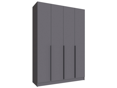 Шкаф "Мадрид" 1,6 м с 6 ящиками внутри без зеркала графит