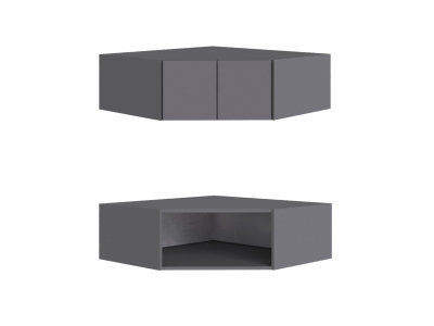 Антресоль Н300 для углового шкафа "Мадрид" графит (угол скос)