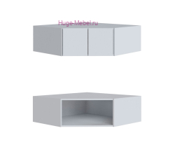 Антресоль Н300 для углового шкафа "Мадрид" белый (угол скос)