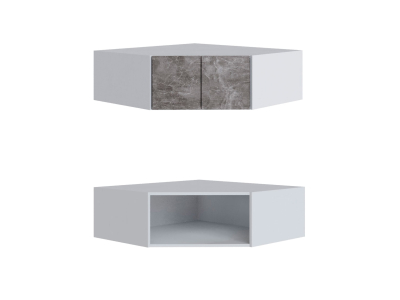 Антресоль Н300 для углового шкафа "Мадрид" ателье (угол скос)